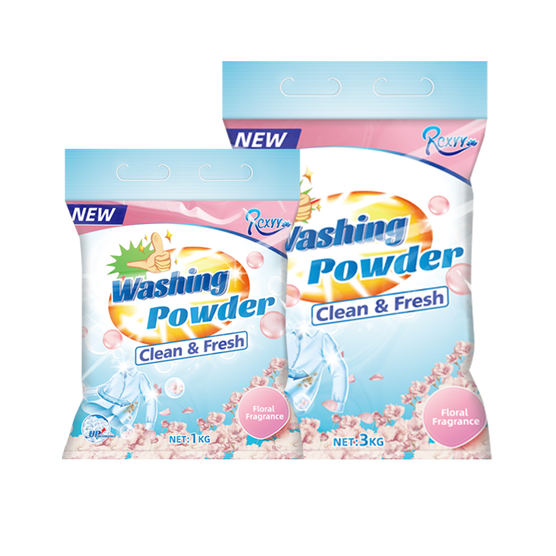 Washing Powder 1kg 3kg Floral Scent Powerful Decontamination for Hand Washing and Machine Use Factory Direct OEM Wholesale